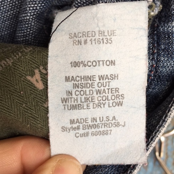 Sacred Blue Bootcut Distressed Raw Hem Jeans - Picture 5 of 8